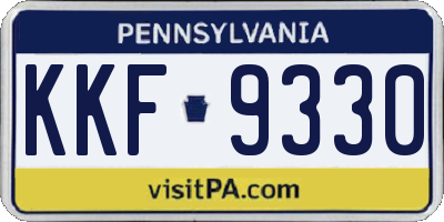 PA license plate KKF9330