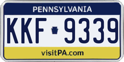 PA license plate KKF9339