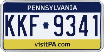PA license plate KKF9341