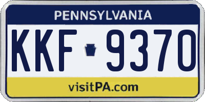 PA license plate KKF9370