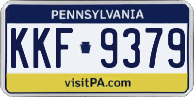 PA license plate KKF9379
