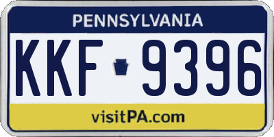 PA license plate KKF9396