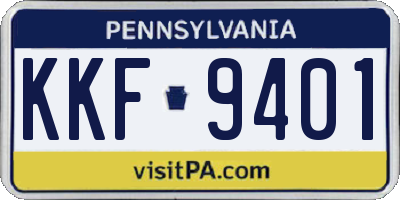 PA license plate KKF9401