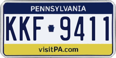 PA license plate KKF9411
