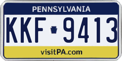 PA license plate KKF9413