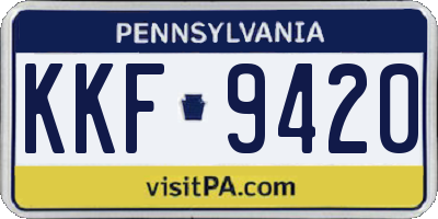 PA license plate KKF9420
