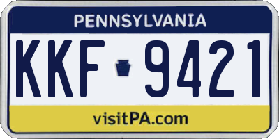PA license plate KKF9421