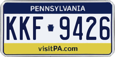 PA license plate KKF9426