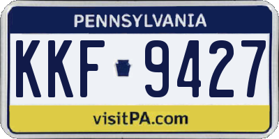 PA license plate KKF9427