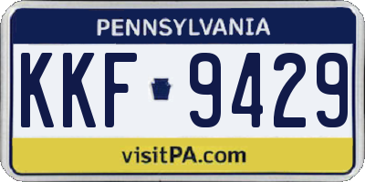 PA license plate KKF9429