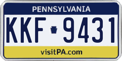PA license plate KKF9431