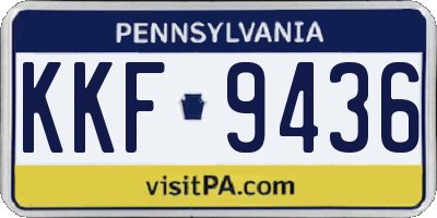 PA license plate KKF9436