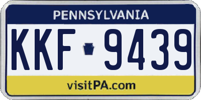 PA license plate KKF9439