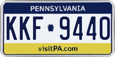 PA license plate KKF9440