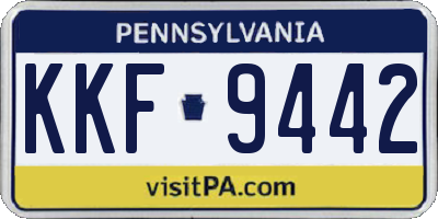 PA license plate KKF9442