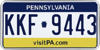 PA license plate KKF9443