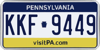 PA license plate KKF9449