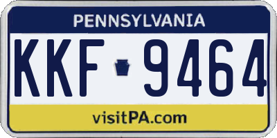 PA license plate KKF9464