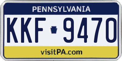 PA license plate KKF9470