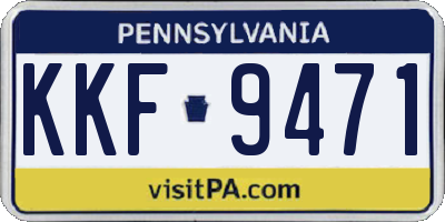 PA license plate KKF9471