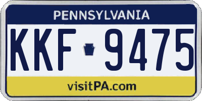 PA license plate KKF9475