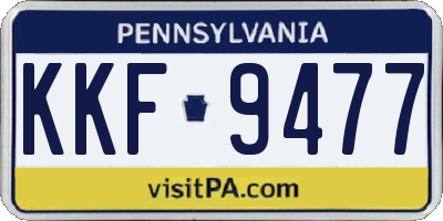 PA license plate KKF9477