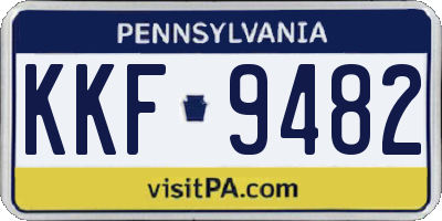 PA license plate KKF9482