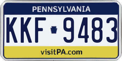PA license plate KKF9483