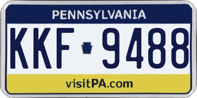 PA license plate KKF9488