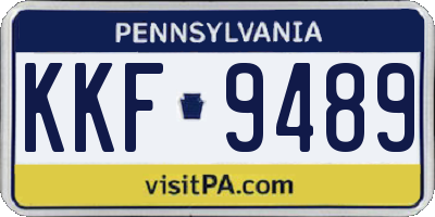 PA license plate KKF9489
