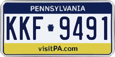 PA license plate KKF9491