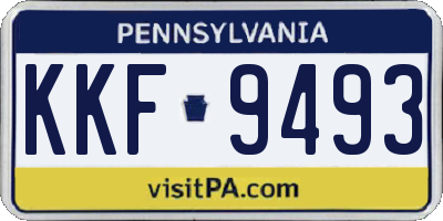PA license plate KKF9493