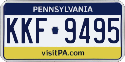 PA license plate KKF9495