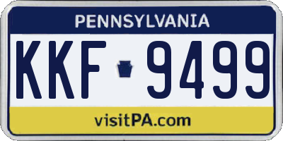 PA license plate KKF9499