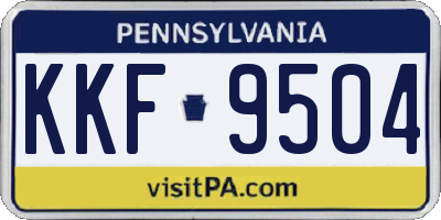 PA license plate KKF9504