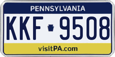 PA license plate KKF9508