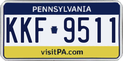 PA license plate KKF9511