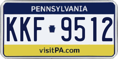 PA license plate KKF9512