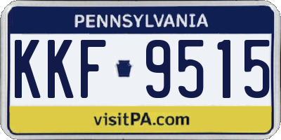 PA license plate KKF9515