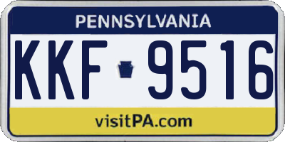 PA license plate KKF9516