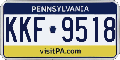 PA license plate KKF9518