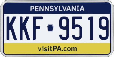 PA license plate KKF9519