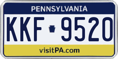 PA license plate KKF9520