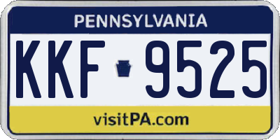 PA license plate KKF9525