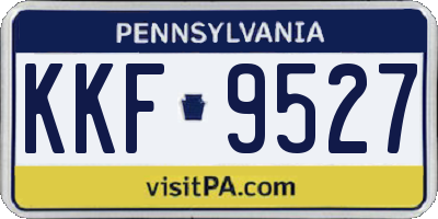 PA license plate KKF9527