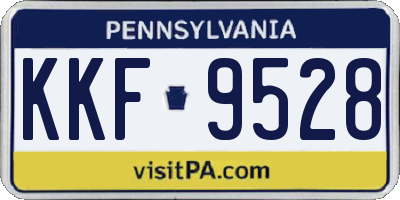 PA license plate KKF9528