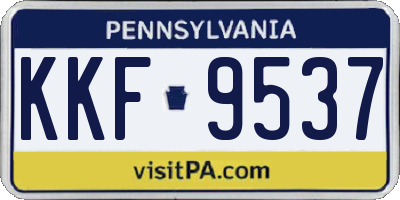 PA license plate KKF9537