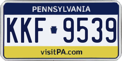 PA license plate KKF9539