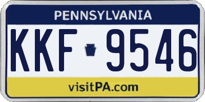 PA license plate KKF9546