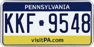 PA license plate KKF9548
